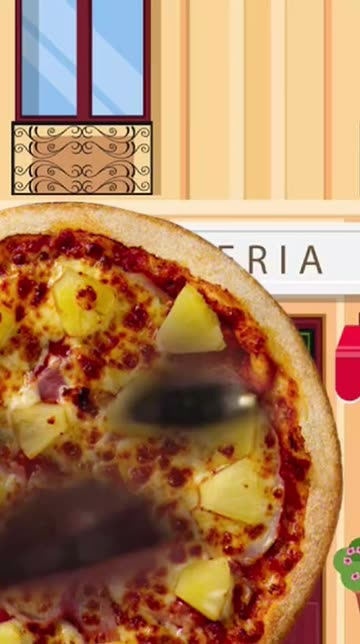 Preview for a Spotlight video that uses the pineapple pizza Lens