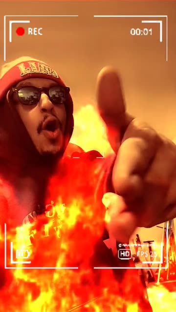 Preview for a Spotlight video that uses the Flames Clip Lens