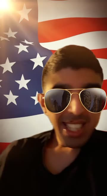 Preview for a Spotlight video that uses the Flag Background 🇺🇸  Lens