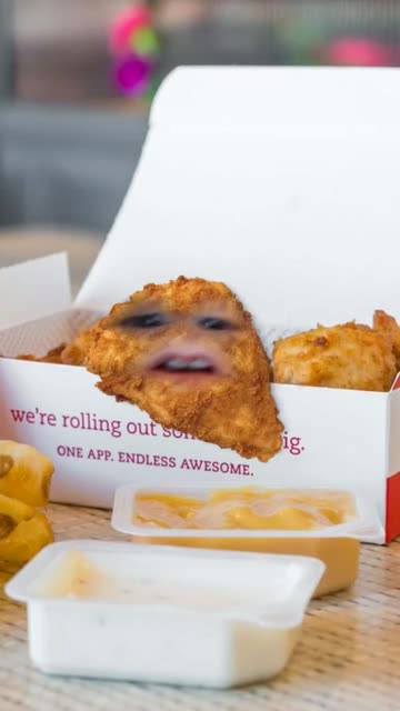 Preview for a Spotlight video that uses the Chick-Fil-A Nugget Lens