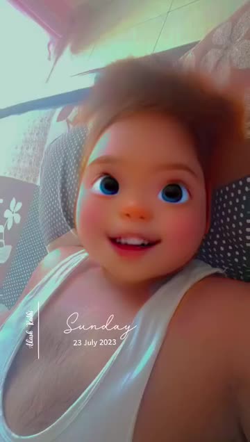 Preview for a Spotlight video that uses the Cartoon Kid 2 Lens