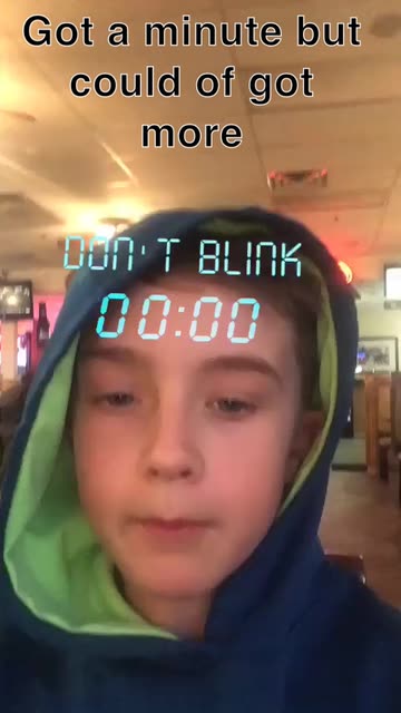 Preview for a Spotlight video that uses the Do not Blink Lens
