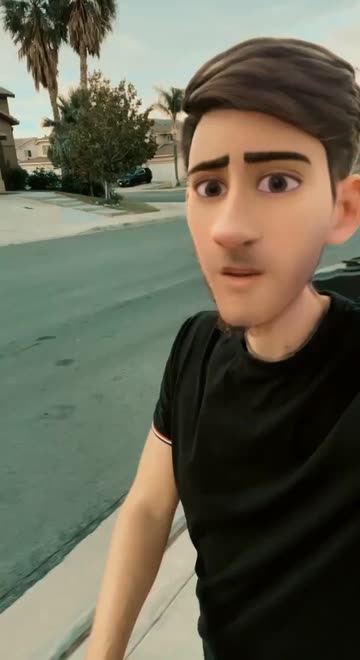 Preview for a Spotlight video that uses the 3D Cartoon V2 Lens