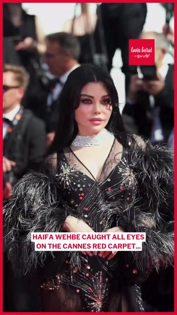 haifa wehbe black dress haifawehbe looked radiant in a black lace detailed dress by  @zuhairmuradprivate @zuhairmuradofficial while receiving two awards from  @dafbamaawards #haifawehbe completed her look with a pair of black @ysl  pumps #haifawehbefashion #zuhairmurad