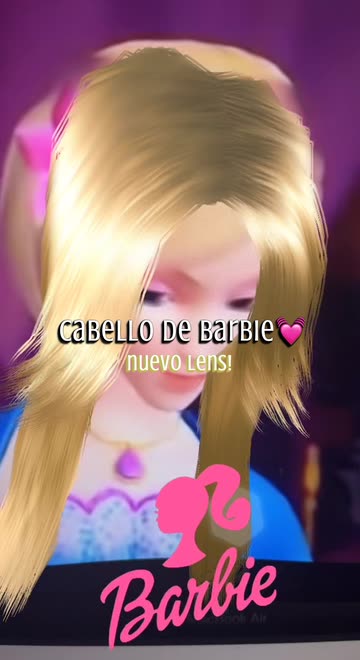 Preview for a Spotlight video that uses the Barbie Hair Lens