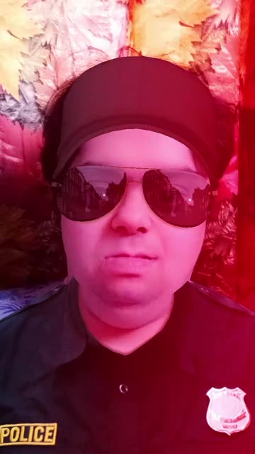 Preview for a Spotlight video that uses the Police Uniform Lens