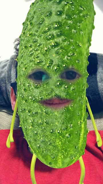 Preview for a Spotlight video that uses the Bitter gourd face Lens