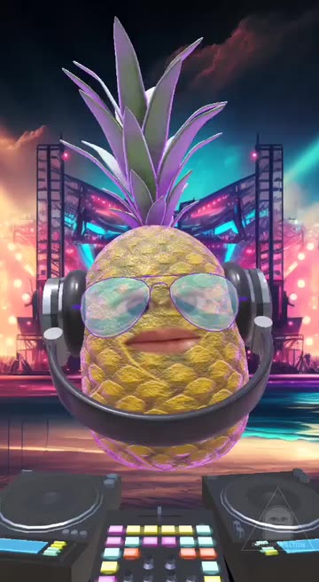 Preview for a Spotlight video that uses the DJ Pineapple Lens