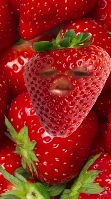 Preview for a Spotlight video that uses the single strawberry Lens