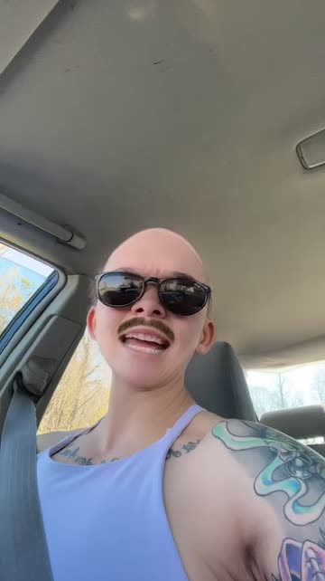 Preview for a Spotlight video that uses the Bald Baby Mustache Lens