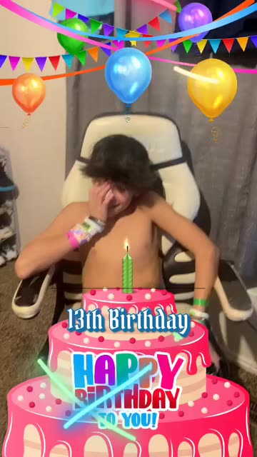 Preview for a Spotlight video that uses the Happy Birthday Lens