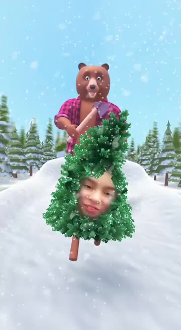 Preview for a Spotlight video that uses the Christmas Tree Run Lens