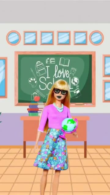 Preview for a Spotlight video that uses the Barbie Teacher Lens