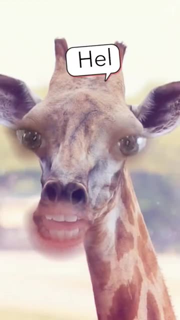 Preview for a Spotlight video that uses the Funny Giraffe Lens
