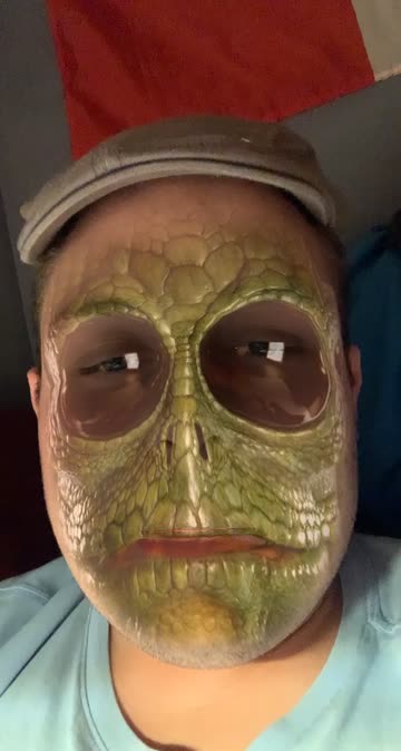 Preview for a Spotlight video that uses the LIZARD FACE Lens