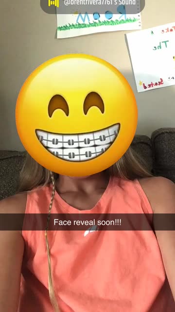 Preview for a Spotlight video that uses the Braces Face Lens