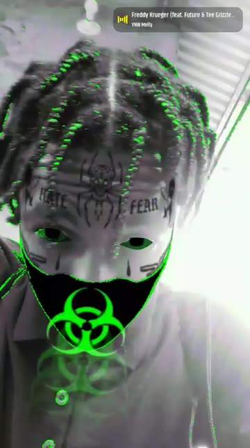 Preview for a Spotlight video that uses the Toxic Tattoos Lens