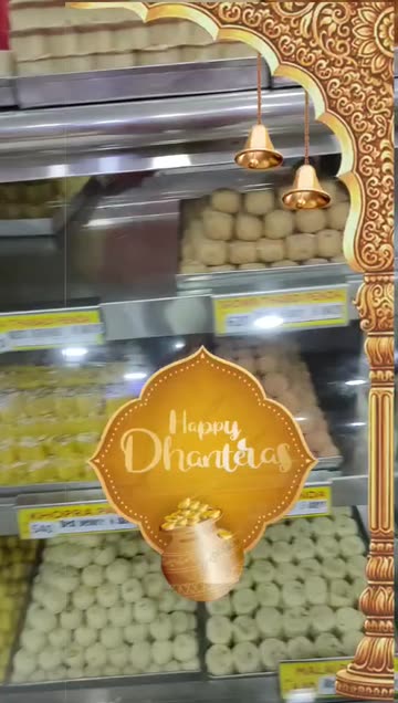 Preview for a Spotlight video that uses the happy dhanteras Lens