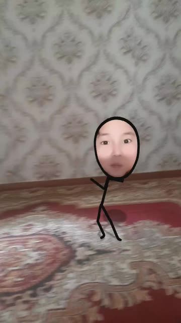 Preview for a Spotlight video that uses the Stick Figure Face Lens