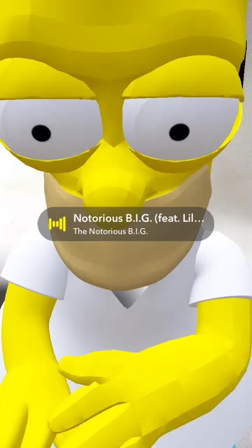 Preview for a Spotlight video that uses the Homer Simpson Lens