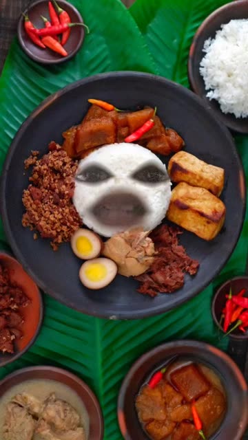 Preview for a Spotlight video that uses the Dinner Face Lens