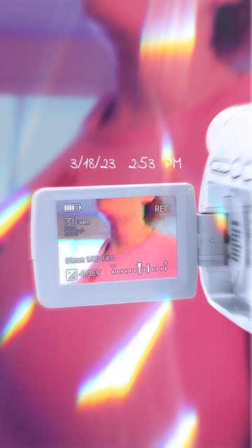 Preview for a Spotlight video that uses the Holographic VHS Lens