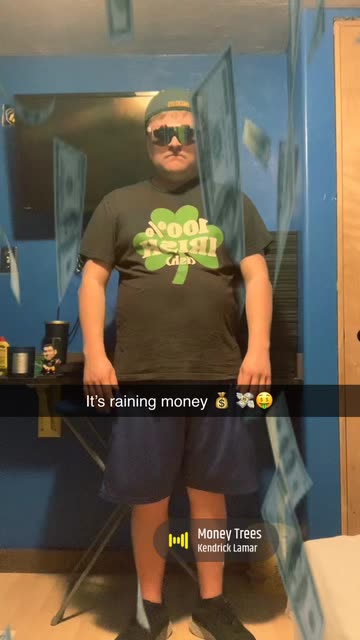 Preview for a Spotlight video that uses the Raining Money Lens