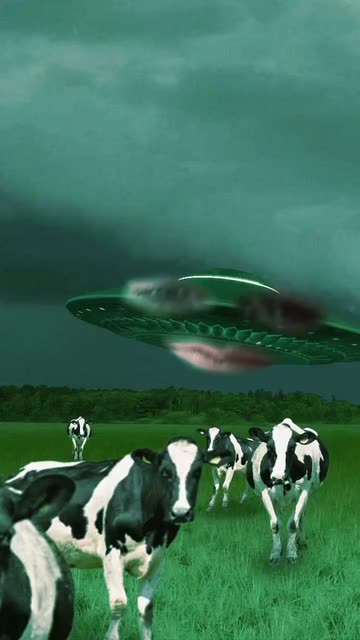 Preview for a Spotlight video that uses the Cows and Aliens Lens