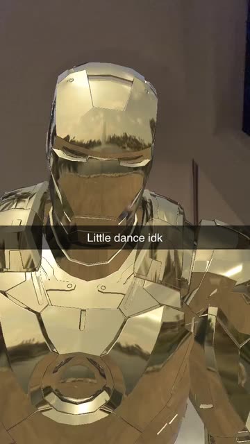Preview for a Spotlight video that uses the Golden Iron Man Lens