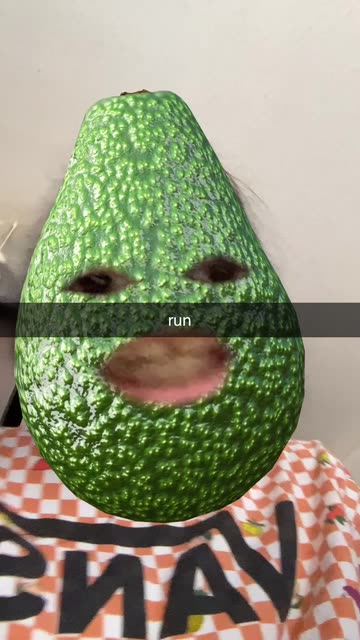 Preview for a Spotlight video that uses the talking avocado Lens