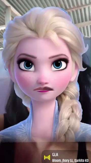 Preview for a Spotlight video that uses the Talk Elsa Frozen Lens