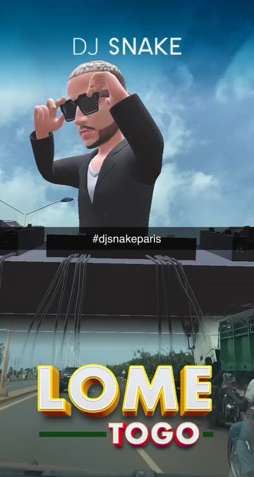 Preview for a Spotlight video that uses the Giant DJ Snake Lens