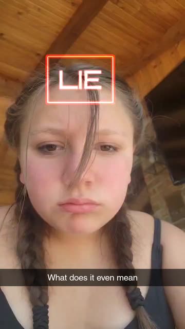 Preview for a Spotlight video that uses the Lie Detector Test Lens