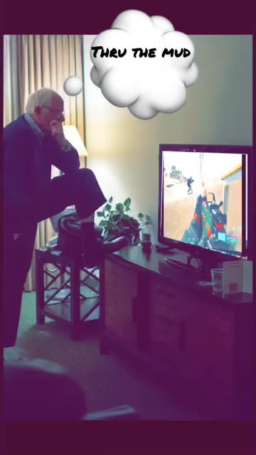Preview for a Spotlight video that uses the Bernie Watching TV Lens