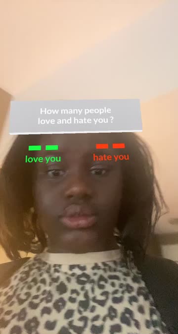 Preview for a Spotlight video that uses the How Many Love Hate Lens