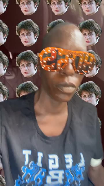 Preview for a Spotlight video that uses the harry potter head Lens