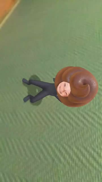 Preview for a Spotlight video that uses the Poop With Face Lens