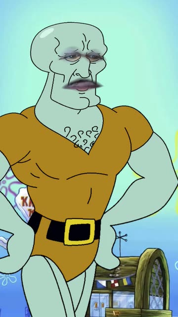 Preview for a Spotlight video that uses the sexy squidward Lens
