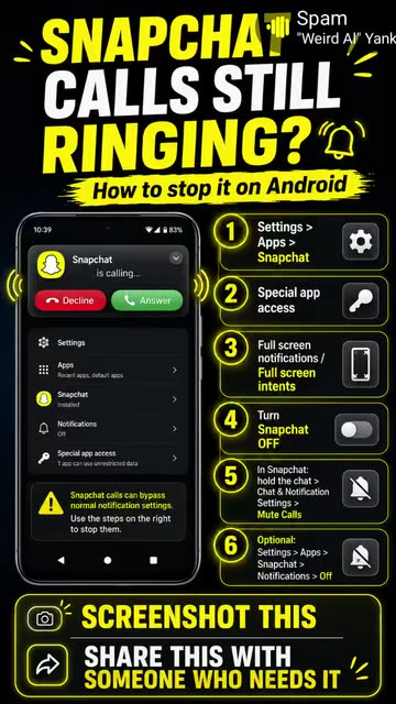 Until Snapchat decides they are going to change how this works I will be  posting this everyday. #stop #calling #snap2026 #stopspam #snapchat