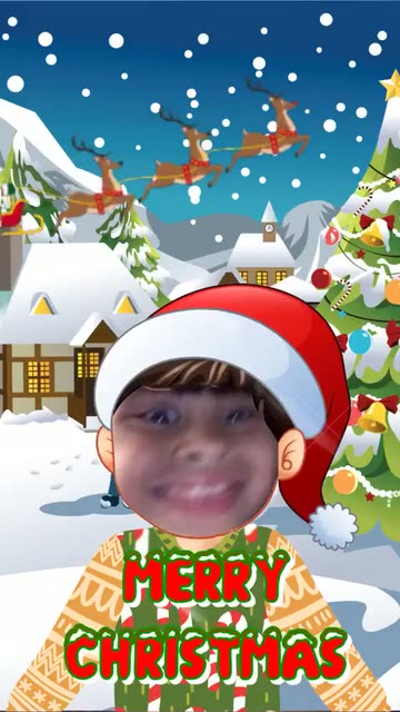 Preview for a Spotlight video that uses the Merry Christmas Lens