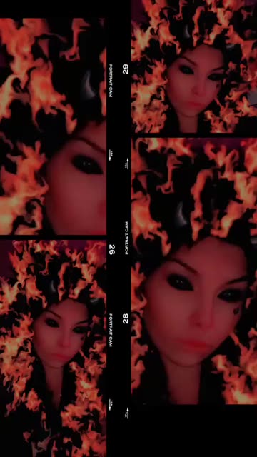 Preview for a Spotlight video that uses the Flaming Demon Lens