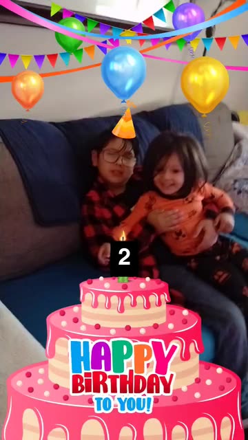 Preview for a Spotlight video that uses the Happy Birthday Lens
