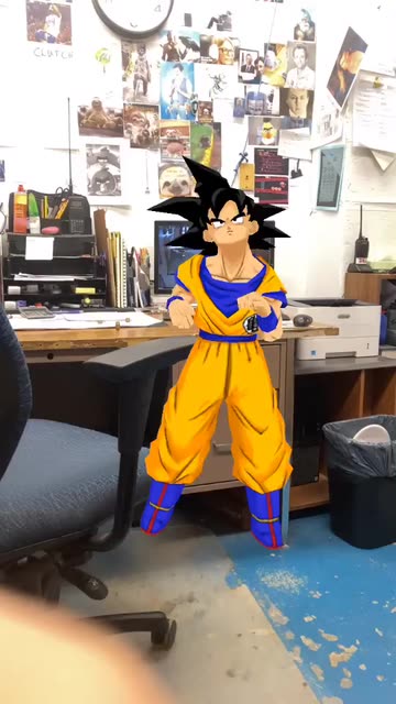 Preview for a Spotlight video that uses the Twerking Goku Lens