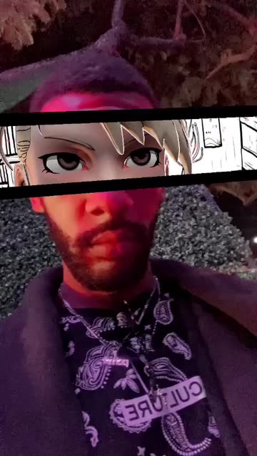 Preview for a Spotlight video that uses the Anime Face Lens