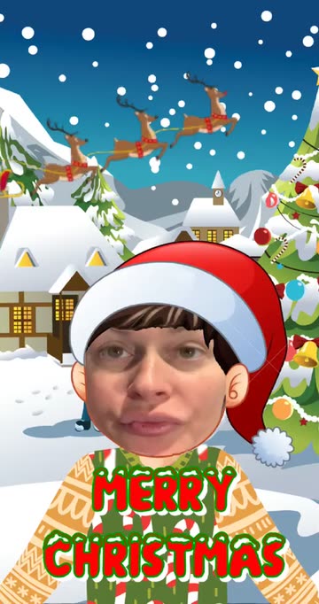 Preview for a Spotlight video that uses the Merry Christmas Lens