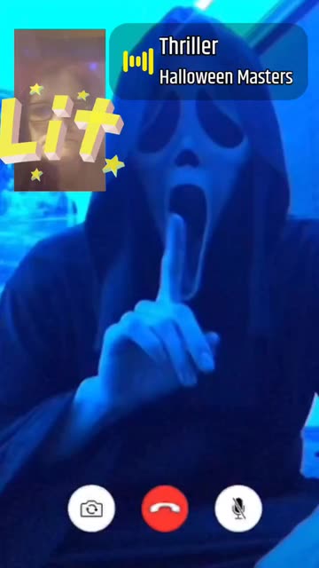 Preview for a Spotlight video that uses the facetime ghostface Lens
