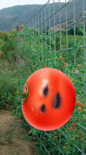 Preview for a Spotlight video that uses the tamato face Lens