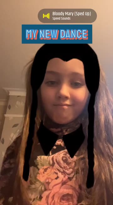 Preview for a Spotlight video that uses the Wednesday Addams Lens