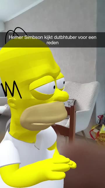 Preview for a Spotlight video that uses the Homer Simpson Lens
