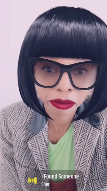 Preview for a Spotlight video that uses the Black Hair Lens